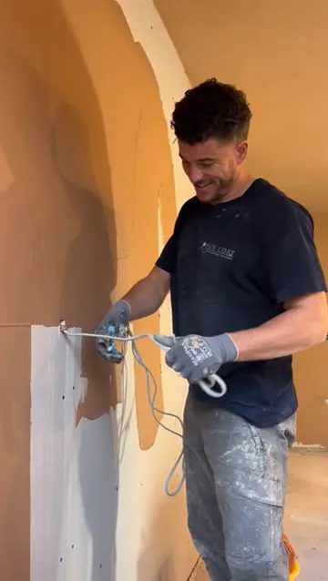 Skimming a wall